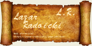 Lazar Radoički vizit kartica